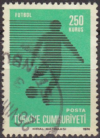 Turquia 1974 Scott 1996 Sello º Deportes Futbol Timbre Turquie Turkia